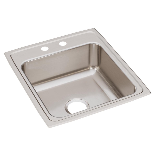 Lustertone Ss 19.5 X 22 X 7.6 Single Bowl Drop-In Sink With Quick-Clip